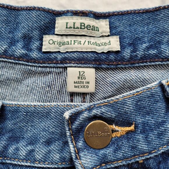 L.L. Bean Original Fit Relaxed Jeans Size 12 Regular - Picture 8 of 12